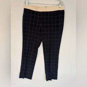 Smythe les Culottes Black Plaid windowpane Trousers pants cropped Size 6 $450